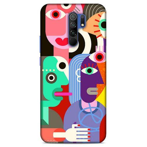 Lopard Xiaomi Redmi 9 Uyumlu Kılıf Soyut Sanat (14) Desenli Lansman Kılıf