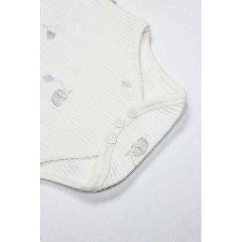 Bistyle Flying Elephant Yarım Kol 2'Li Body 17116 Ekru Gri