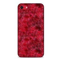 Mermer Desenli (6) Tema Silikon Kılıf Kırmızı Apple iPhone SE 2020 Kılıf