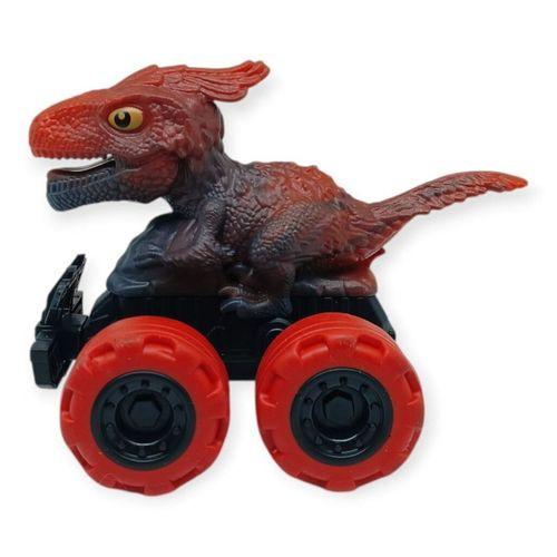 Sürtmeli Dinazor Arabalar 12 cm - H-20 - Kırmızı Parasaurolophus