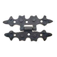 Antika Tarz Dekoratif Pirinç Yıldız Menteşe - 84x44 Mm, Oksit