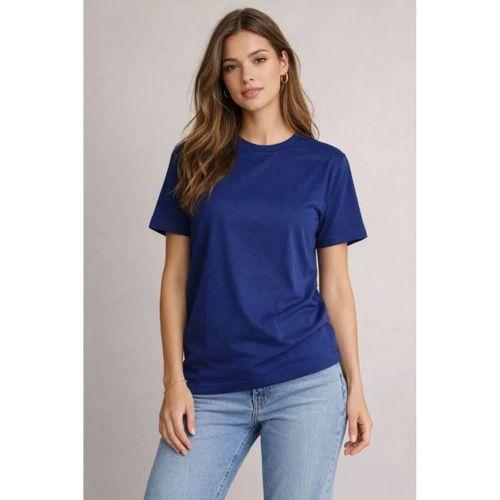 Osy Modal Yumuşak Dokulu Kumaş Bisiklet Yaka T-shirt - Lacivert