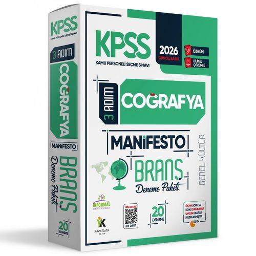 2026 KPSS Genel Kültür 3 Adım Coğrafya Manifesto 20li Dijital Çözümlü Branş Deneme Paketi