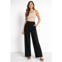 Yüksek Bel Palazzo Pantolon Çima Dikişli Bol Paça Akıcı Kumaş Günlük Ve Ofis Şıklığı - Siyah