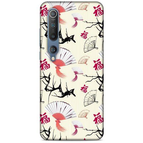 Xiaomi Mi 10 Kılıf Japonya (44) Tough Armor Kılıf Japon Yelpazesi Çiçeği