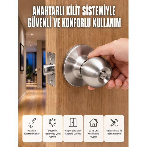 Es Güvenli Topuzlu Kapı Kilidi