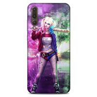 Huawei P20 Pro Uyumlu Kılıf Harley Quinn (30) Silicone Case Koyu kahverengi