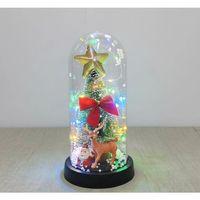 Yılbaşı Temalı Işıklı Dekoratif Cam Fanus Alk5080