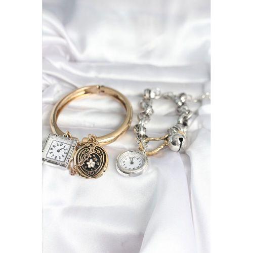 Gold ve Gümüş Renk Bileklik Kombini