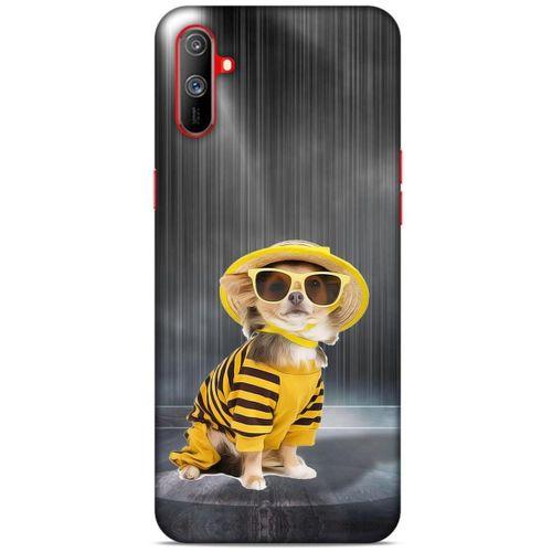 Oppo Realme C3 Kılıf Köpek Kıyafetleri (15) Antişok Kılıf Chihuahua Pijama