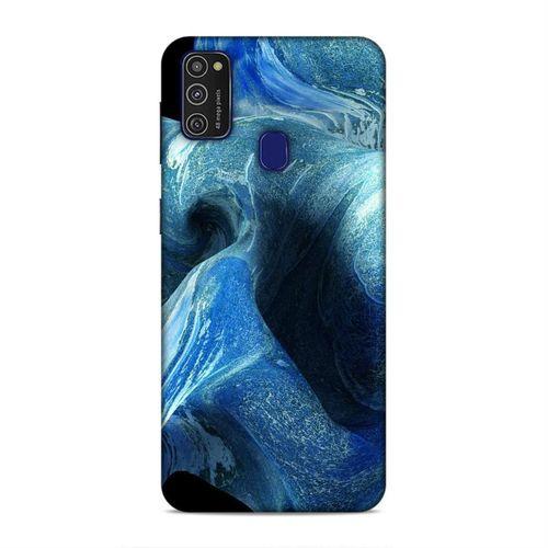 Samsung Galaxy M21 Kılıf Mavi Kumlar Arka Kapak Silikon Koruma Full Koruyucu