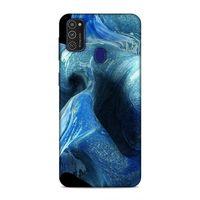 Samsung Galaxy M21 Kılıf Mavi Kumlar Arka Kapak Silikon Koruma Full Koruyucu