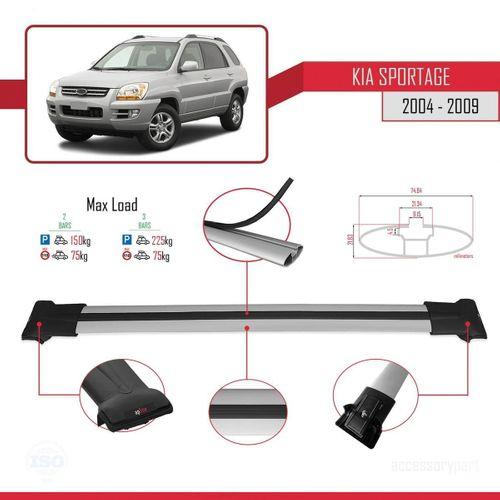 Kia Sportage 2004-2009 Arası ile uyumlu FLY Model Ara Atkı Tavan Barı GRİ