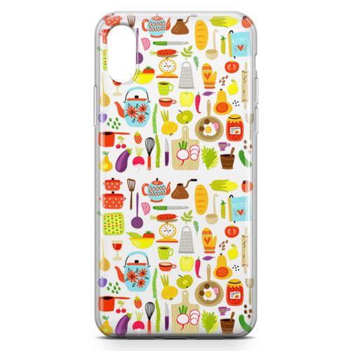 Apple iPhone XS Max Kılıf Pratik Mutfak Gereçleri Arka Kapak Koruma Desenli Full Koruyucu