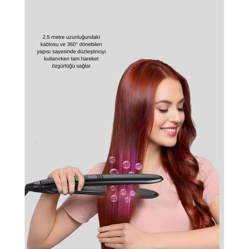 Titanyum Kaplamalı Saç Düzleştirici – Nem Koruma Sensörü