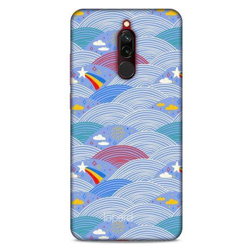 Xiaomi Redmi 8 Kılıf Pastel Renkler (2) Kabı Mor Beyaz