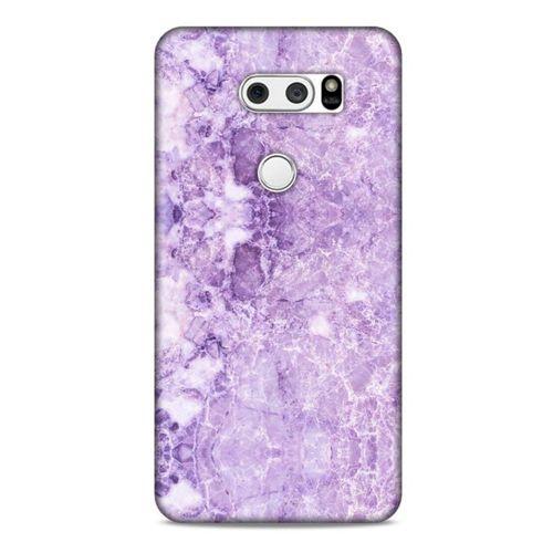 Mermer Desenli (16) Tema Kalın Kılıf Lila LG K40S Kılıf