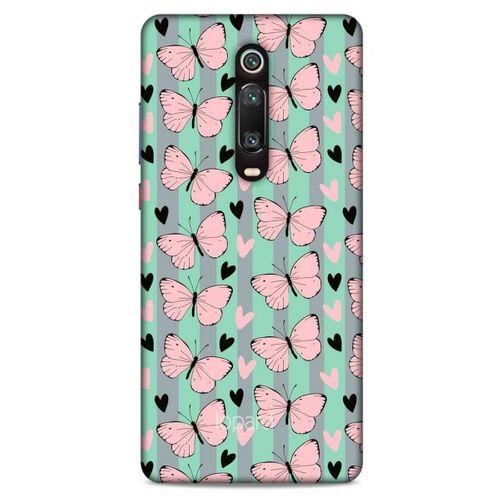Xiaomi Redmi K20 Kılıf Kelebek Etkisi (43) Thin Fit Kılıf Kahve Yeşil