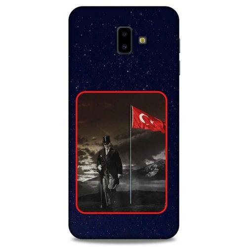 Samsung Galaxy J6 Plus Kılıf Atatürk (40) Fit Silikon Kılıf Gece Yıldızlar