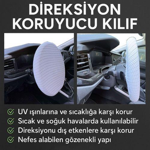 Direksiyon Koruyucu Kılıf Universal UV, Toz, Isı Koruma Yaz Kış Kullanıma 36-42 cm
