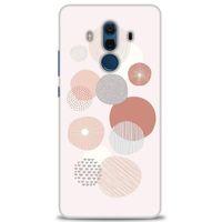 Huawei Mate 10 Pro Kılıf HD Baskılı Kılıf - Pembe Daireler + Tam Ekran Koruyucu
