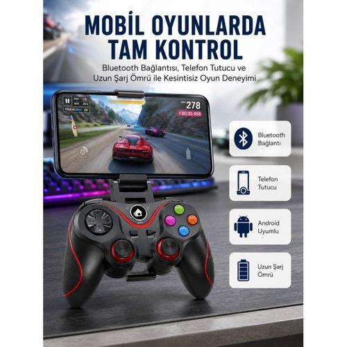 Kablosuz Oyun Kolu Bluetooth Joystick Gamepad Android Uyumlu