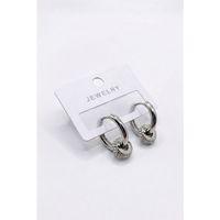 Taşlı Halka Küpe - Gümüş