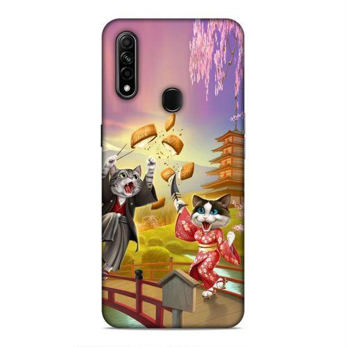 Oppo A31 Kılıf Geysa Kediler Arka Kapak Silikon Koruma Full Koruyucu