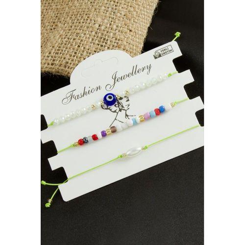 3 Adet Nazar Kristal Kum Boncuk Bileklik