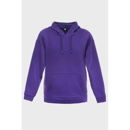 Baskısız  Üç İplik Sweatshırt Oversıze Hoodıe