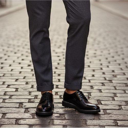 Tamboğa 672 Siyah Rugan Oxford Erkek Klasik Kundura Ayakkabı