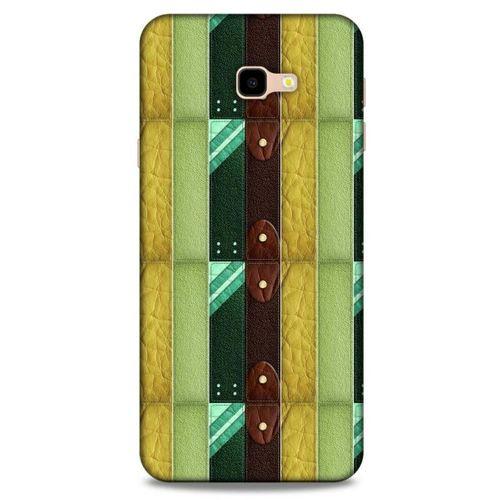Samsung Galaxy J4 Plus Kılıf Patchwork (15) Antişok Kılıf Yeşil Kahve