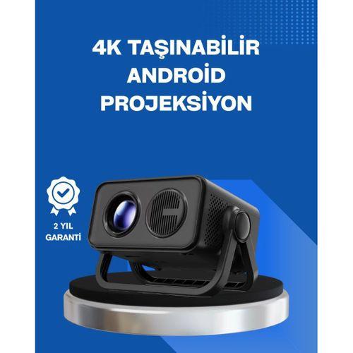 Android Tv 11 İşletim Sistemli Elektrikli Odaklama Projektör