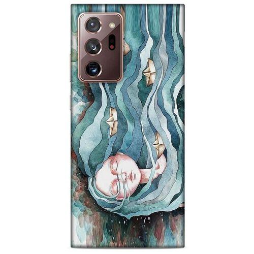 Samsung Galaxy Note 20 Ultra Kılıf Depresyon (45) Liquid Air Kılıf Bordo Gri