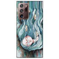 Samsung Galaxy Note 20 Ultra Kılıf Depresyon (45) Liquid Air Kılıf Bordo Gri