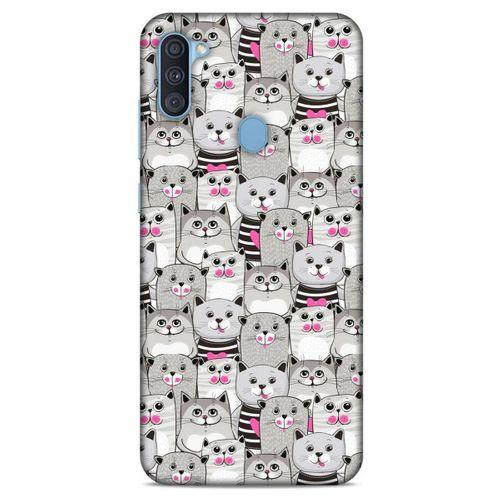Lopard Samsung Galaxy A11 Uyumlu Kılıf Kediler (32) Soft Silikon Kılıf Pembe Burun