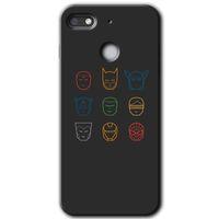 MRCİLETİSİM General Mobile GM 8 Go Kılıf HD Desen Baskılı Arka Kapak + Temperli Cam - Avengers Minimalism