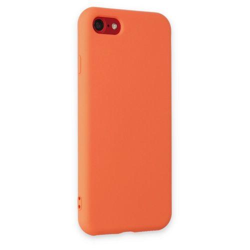Newface iPhone 8 Kılıf Nano içi Kadife  Silikon - Turuncu