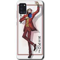 MRCİLETİSİM MRCİLETİSİM Samsung Galaxy A21s Kılıf HD Desen Baskılı Arka Kapak + Temperli Cam - Joker İskambil
