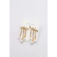 Taşlı Küpe - Altın