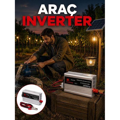 Akü Gücünü Ev Elektriğine Dönüştüren Güçlü İnvertör 1500w