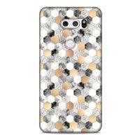 Mermer Desenli (50) Tema Shockproof Kılıf Koyu Gri LG K50S Kılıf