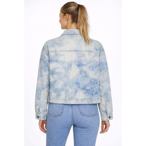 ÖZEL KOLEKSİYON BAĞLAMA DETAYLI DENİM CEKET (AG-3006)