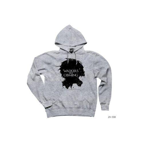 The Walking Dead Walkers are Coming Gri Kapşonlu Sweatshirt Hoodie