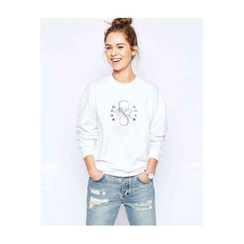 Sense8 Symbols Baskılı Beyaz Kadın Sweatshirt