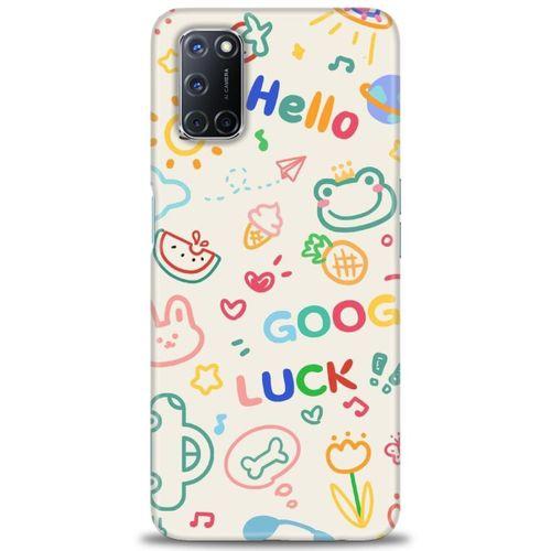Oppo A52 Kılıf HD Baskılı Kılıf - Goog Luck + Tam Ekran Koruyucu