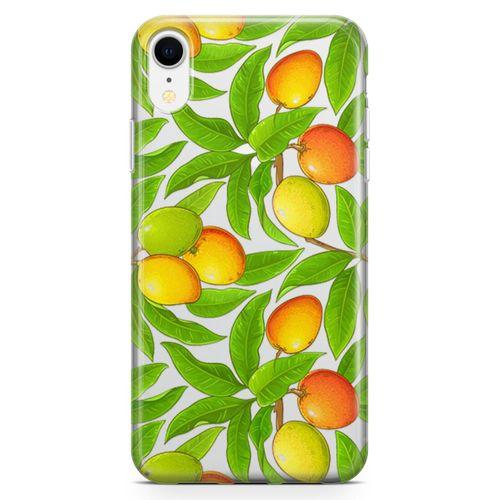 Apple iPhone XR Kılıf Mango Çiçekleri Arka Kapak Koruma Desenli Full Koruyucu