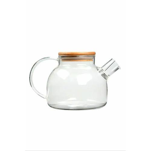 Bambu Kapaklı Borosilikat Cam Demlik 1000ml Royaleks-CM-2000