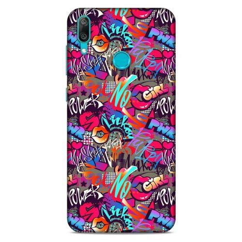 Graffitix (8) Desenli Silikon Kapak Huawei Y7 2019 Kılıf