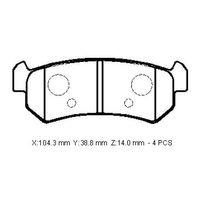 Chevrolet Rezzo- 2004 2006 Arka Fren Balatası (Disk) (104,4X38,8X14)(Bramax) 96405131
